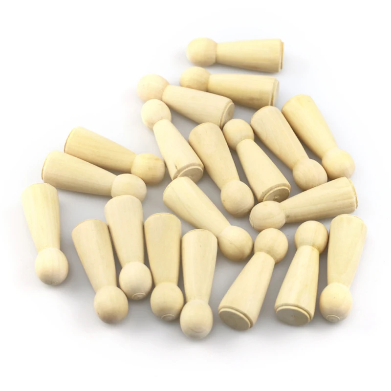 

20Pcs Wooden Doll 65mm Wooden Blank Peg Dolls Girl Boy DIY Unfinished Doll Maple Rodent Handmade Baby Product Christmas Gifts