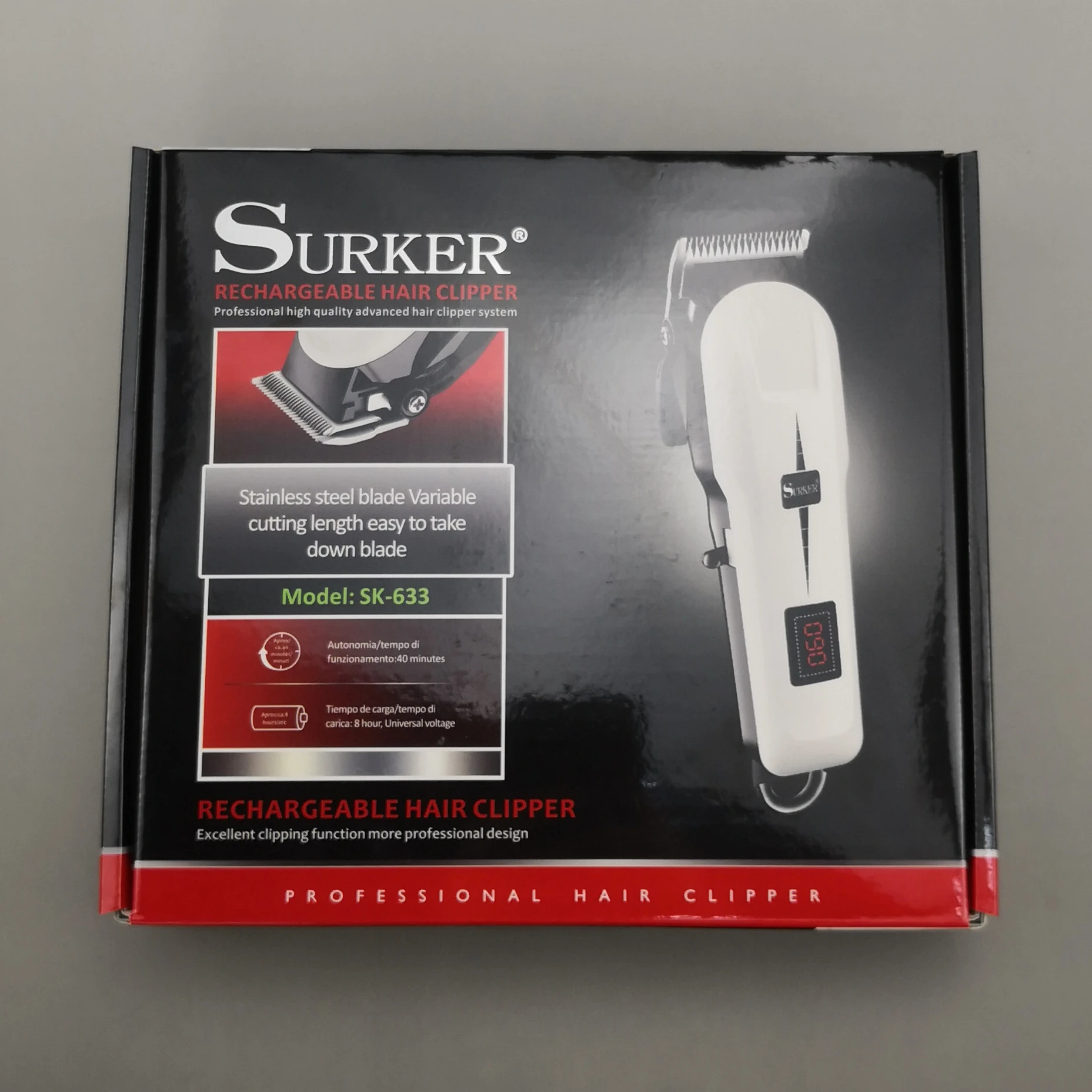 Беспроводная мощная машинка для стрижки волос регулируемый профессиональный