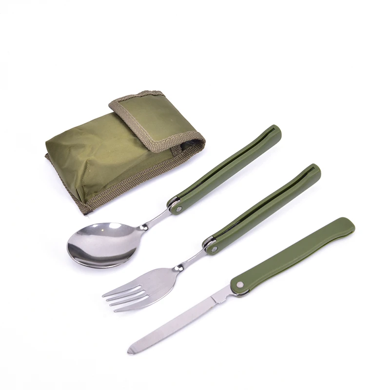 

Portable Mini Tableware Set Outdoor Tool Folding Cutlery Set Spoon Fork Knife Camping Outdoor