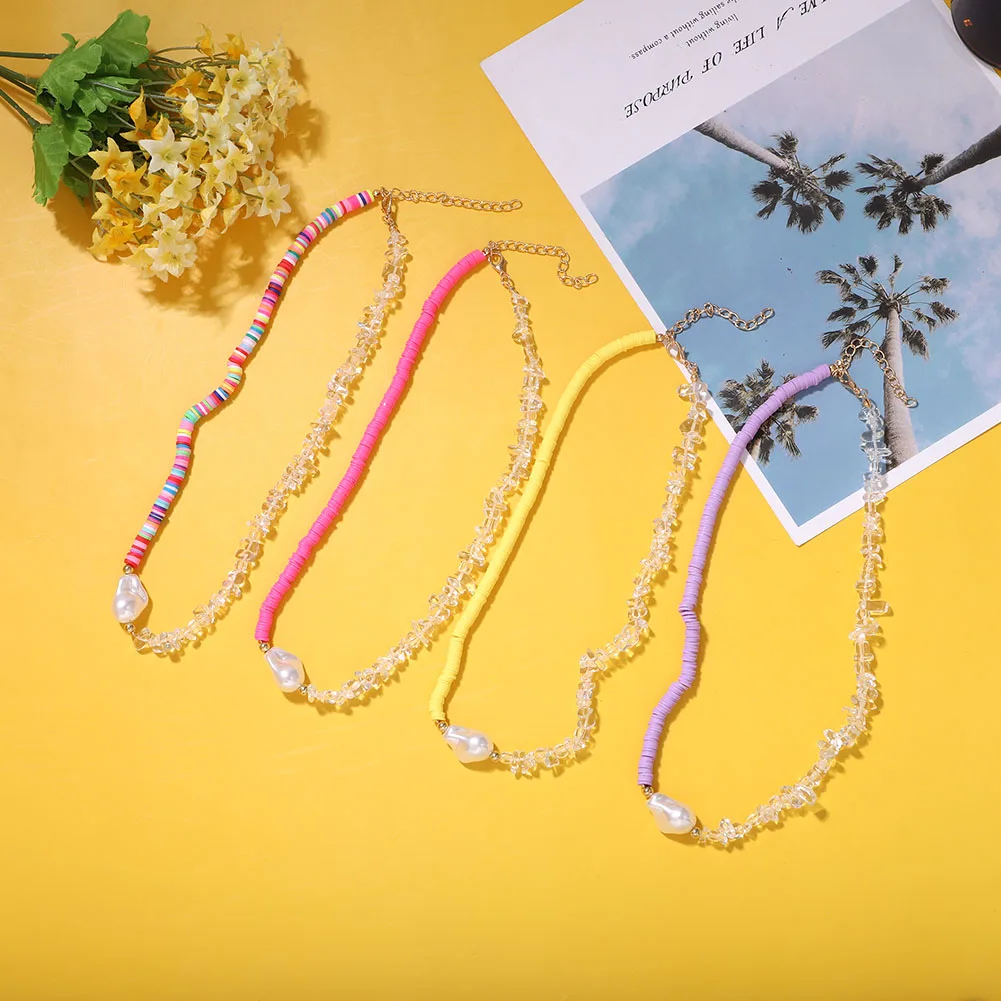 Новинка 2020 года богемный акриловый чокер ожерелье ручной работы для женщин