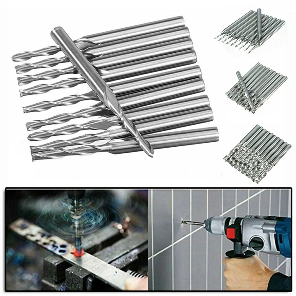 

10pcs End Mill 3.175mm Milling cutter 1/8" Carbide 1/2 Flute Engraving