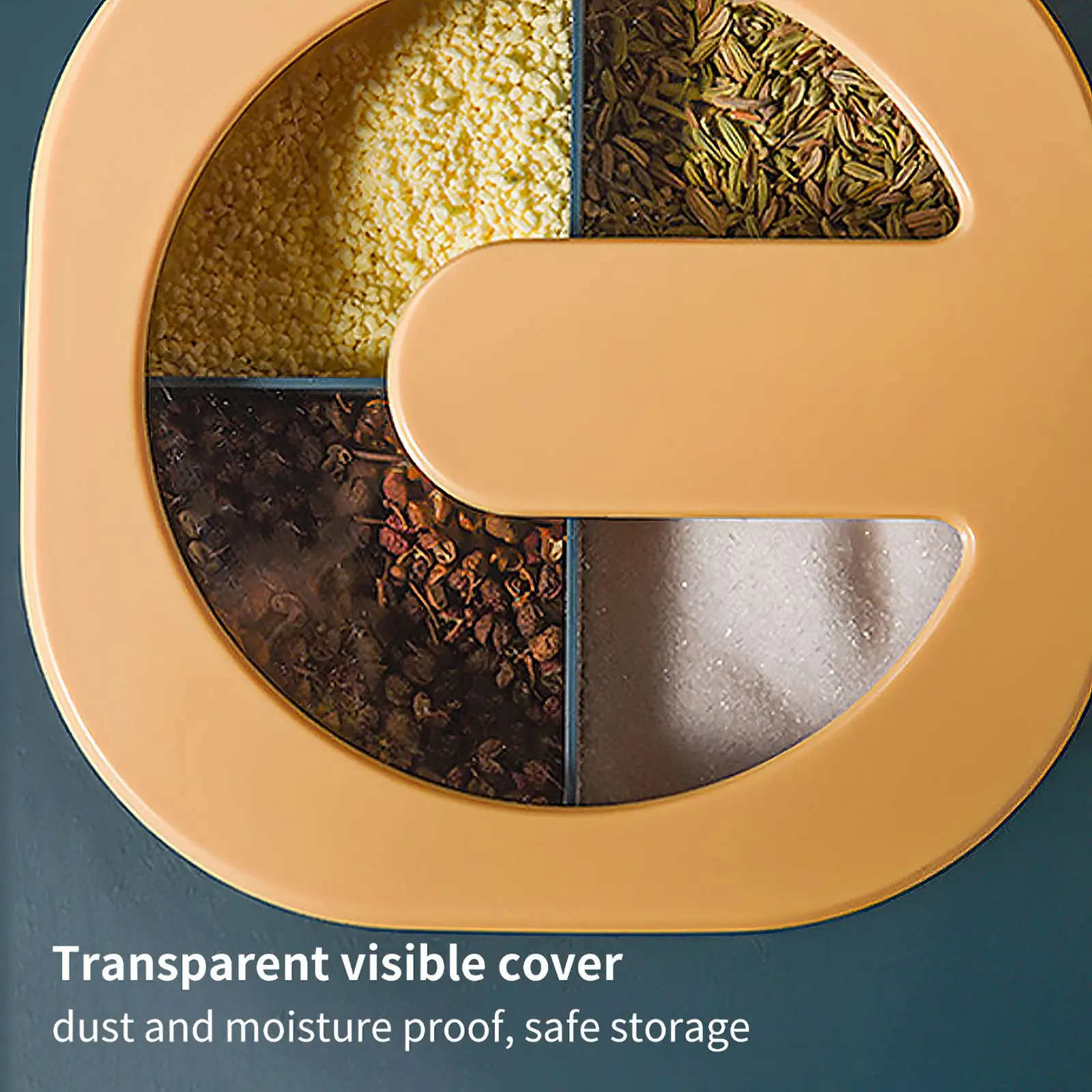 

Seasoning Container Seasoning Box Conjoined Compartment Seasoning Box Four Compartments With Spoon Storage Condiment Jar