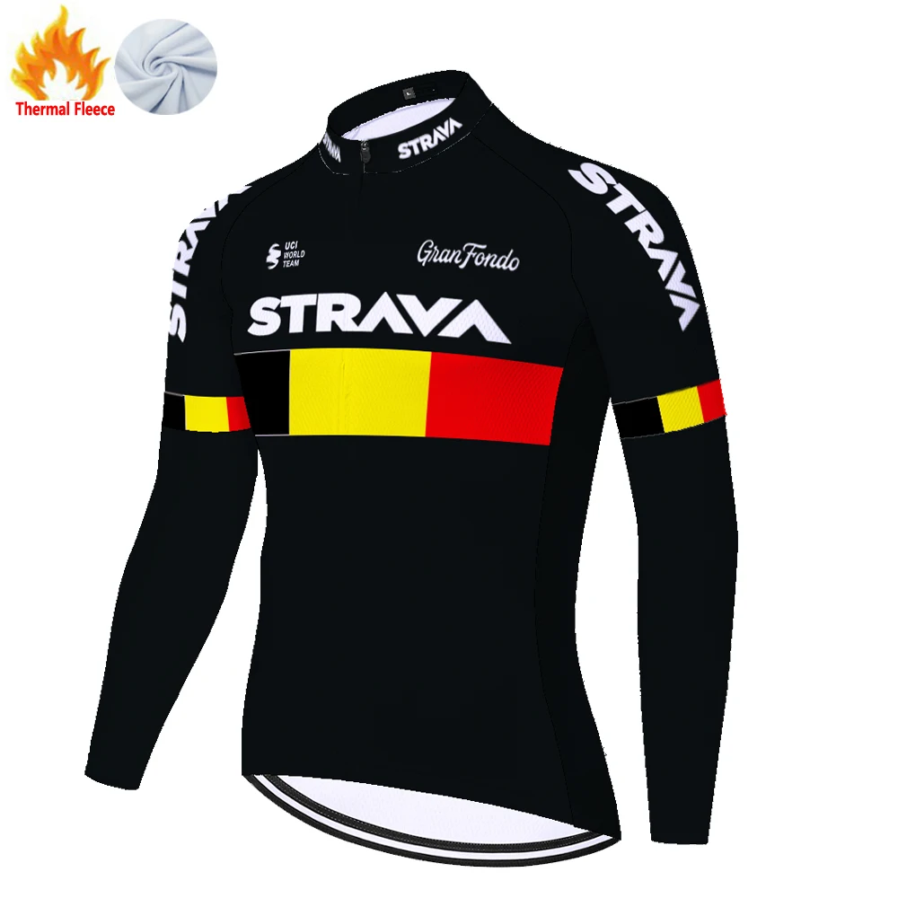 

Strava Winter Thermal Fleece Maillots 져지 Tricotas Equipo Cycling Maillot Hombre Fietskleding Heren Jersey Ciclismo Ciclismo