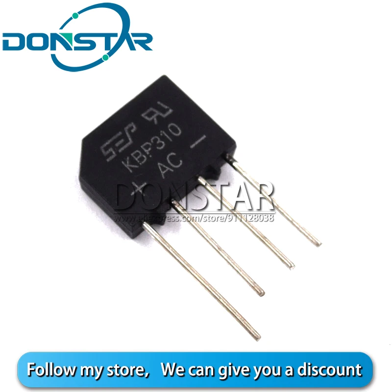 10 шт./лот KBP206 KBP210 KBP307 KBP310 KBP410 2A 3A 4A 1000V 600V 700V Выпрямительный Мост диод Новый и