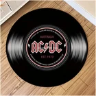 Круглый виниловый ковер в стиле ретро, дизайнерский нескользящий ковер для гостиной с изображением музыки, стула, домашний декор, коврик, коврики для салона