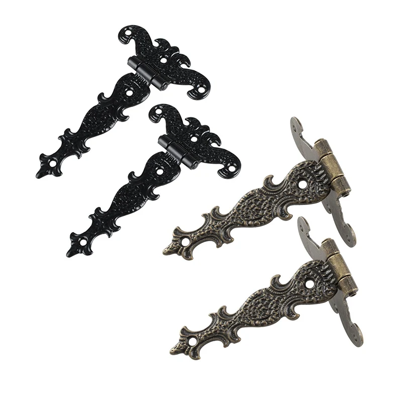 

2Pcs 113*69mm Antique Bronze/Black Hinge For Windows Cabinet Cupboard Wardrobe Doors Jewelry Box Tool Wine Box