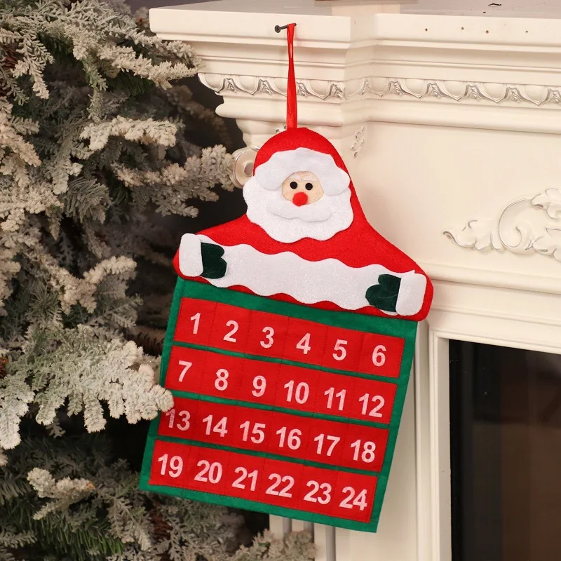 Santa Claus Calendars Christmas Decorations Calendar Hotel Lobby Family Pendant | Дом и сад