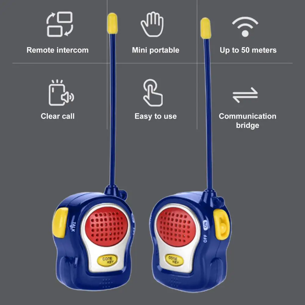 2Pcs Interactive Kids Intercom Toy Premium Texture Wireless Mini Walkie Interphones Talkies Toys Educational Cosplay Game Tools - купить по