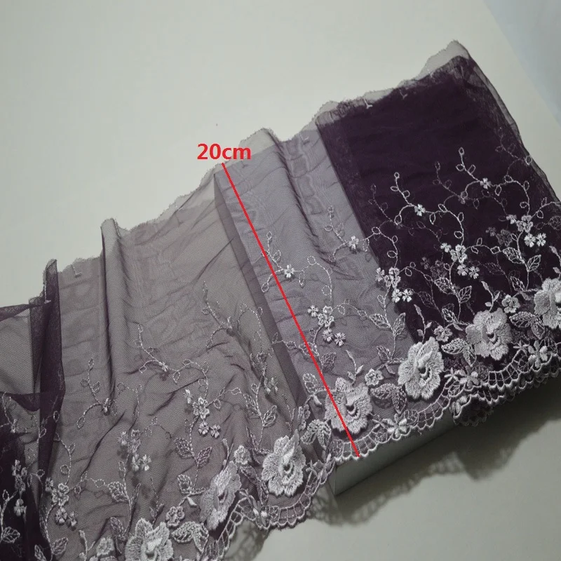 1Y Красный~ синий~ Розовый~ оранжевый~ фиолетовый и т. Д. Марлевая цветная Цветочная вышивка кружевная Высококачественная лента с кружевной вышивкой