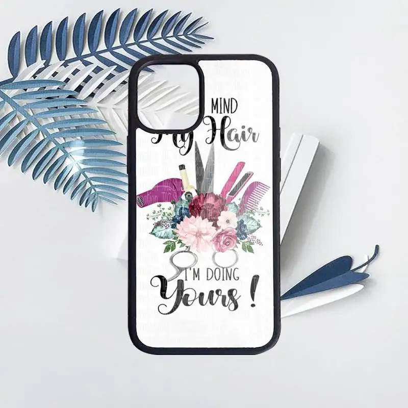 

Hair Stylist Hairdresser Phone Case PC for iPhone 11 12 pro XS MAX 8 7 6 6S Plus X 5S SE 2020 XR high quality Anti-fall capa