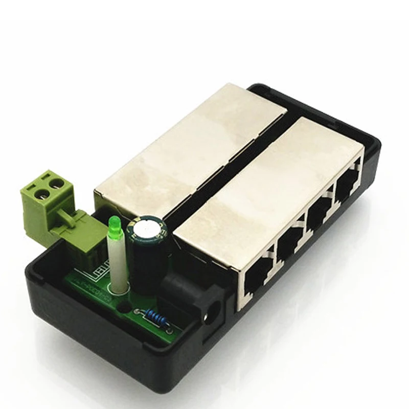 48V коммутатор питания через Ethernet 100 Мбит/с сетевой gigabit 4 Порты POE Стандартный RJ45