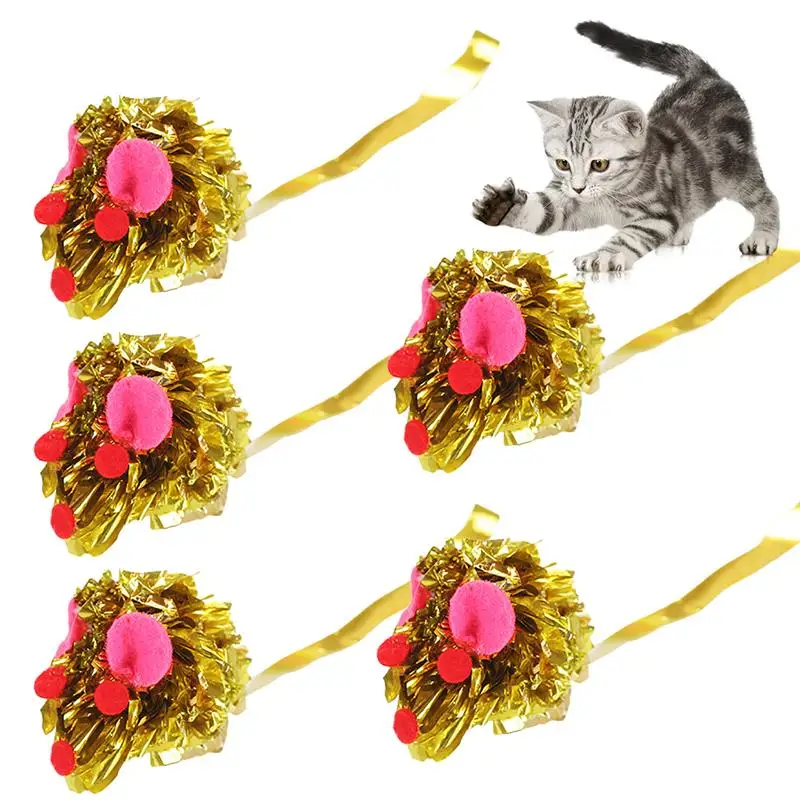 5 шт. Кот майларовые ШУРШАЩИЕ шарики игрушка для кошек интерактивный Звуковой шар