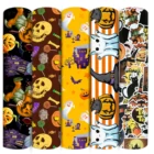 50*145 см ткань из полиэстера и хлопка с изображением Призрачного черепа для шитья, ткань для рукоделия, материал для рукоделия сделай сам, 1Yc17507