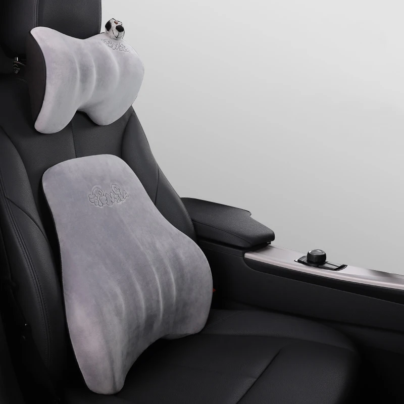 

Car Seat Head Headrest Neck Pillow Memory Foam Flannel Cervical Pillow Seat Supports Lumbar Cushion Suit for All Car Models
