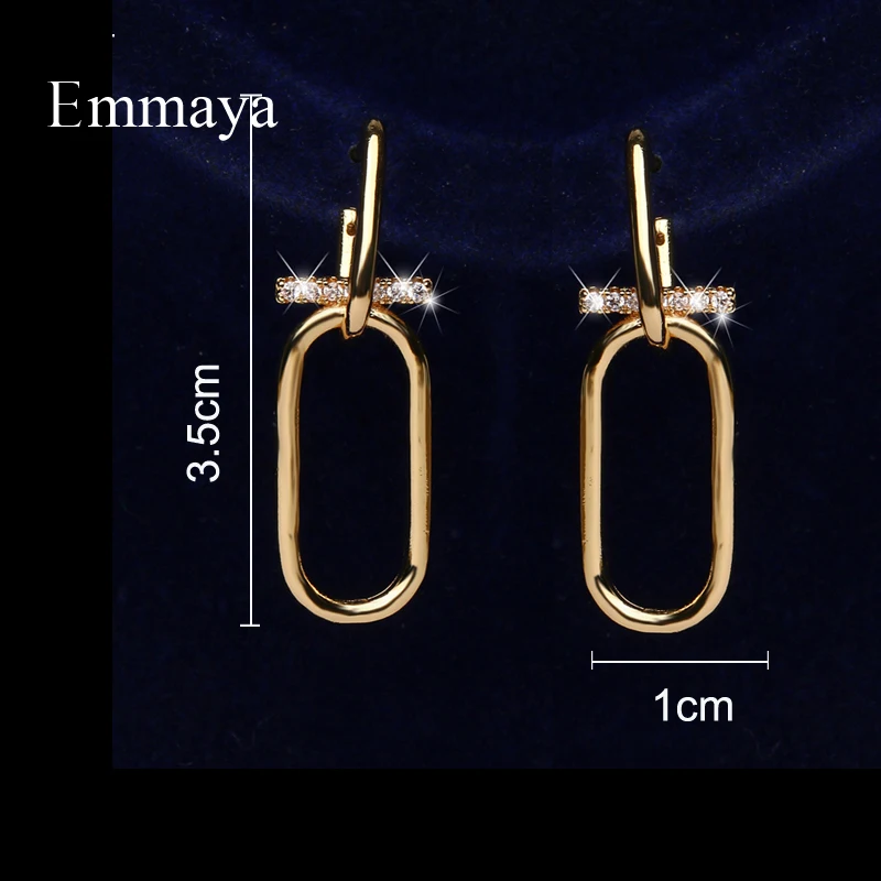 Emmaya/современные золотые круглые серьги с крошечным кубическим цирконием простые