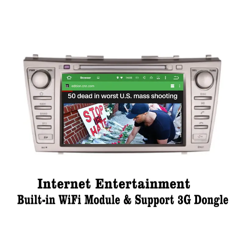 Liislee Android 7 1 2G RAM для Toyota Camry 2007-2011 Автомобильный Радио Аудио Видео Мультимедиа DVD