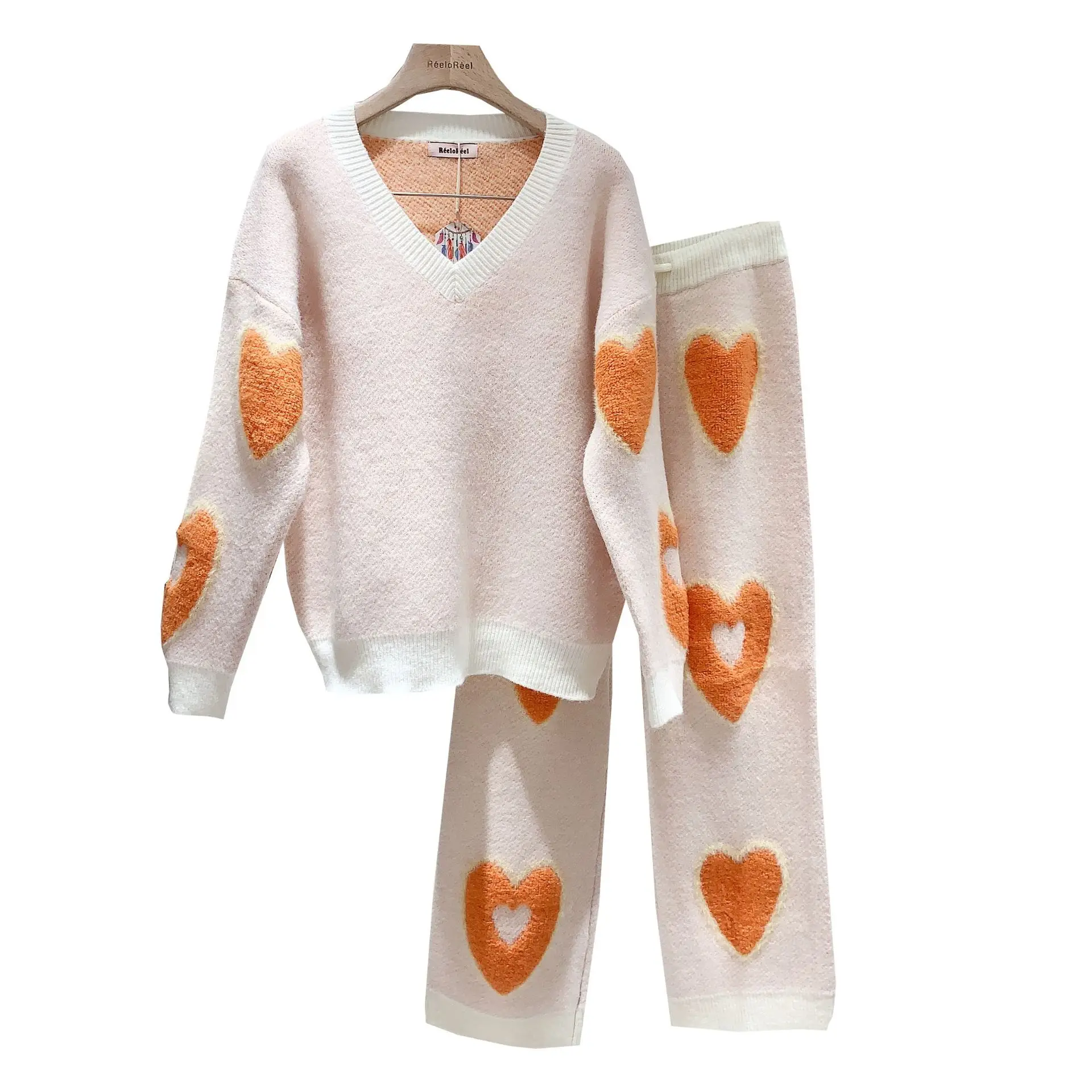 

Flocking Love Sexy Sleepwear Loose Comfort Women Pyjama Arctic Velvet Pajama Set Spring Autumn Warm Pijama Long Sleeve Homewear