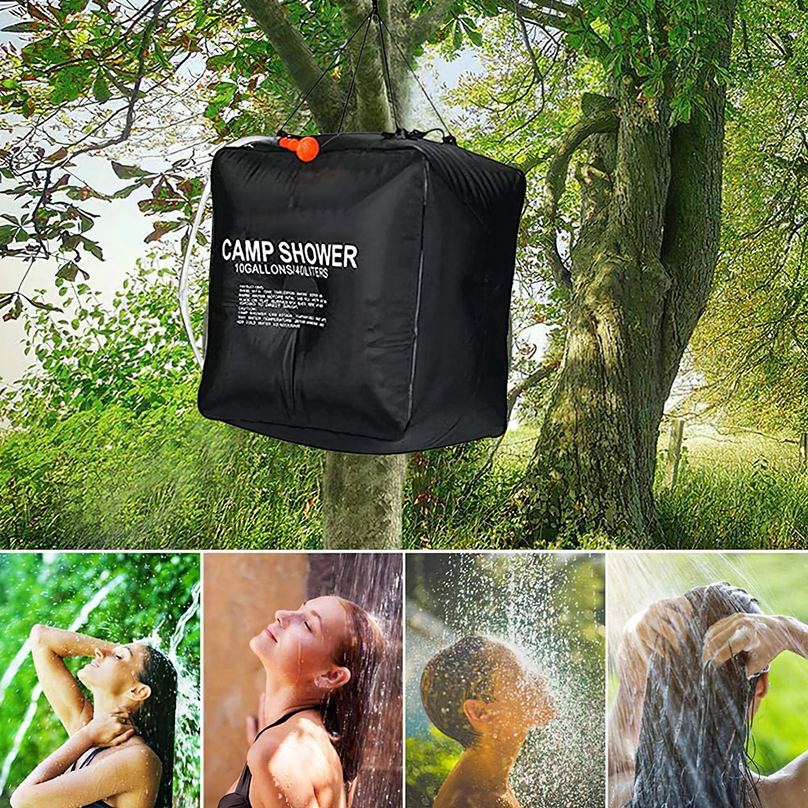 

Hiking 40L High Capacity Outdoor Shower Bag Foldable Solar Energy Heated PVC Water Bag Family Camping Picnic Water Storage Bag