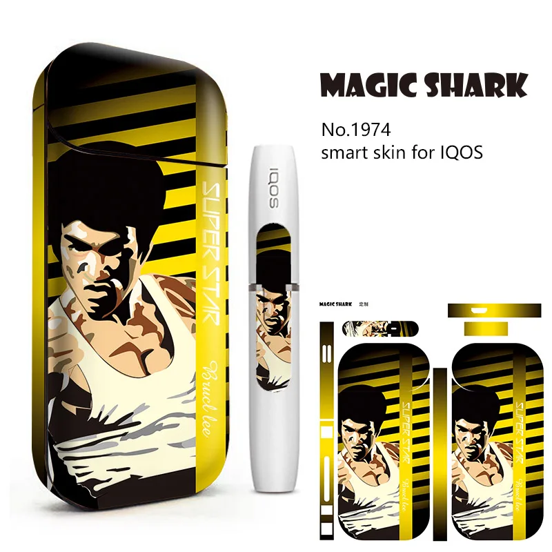 Волшебная Акула стерео супер звезда пленка наклейка для IQOS 2 4 Plus на крышку