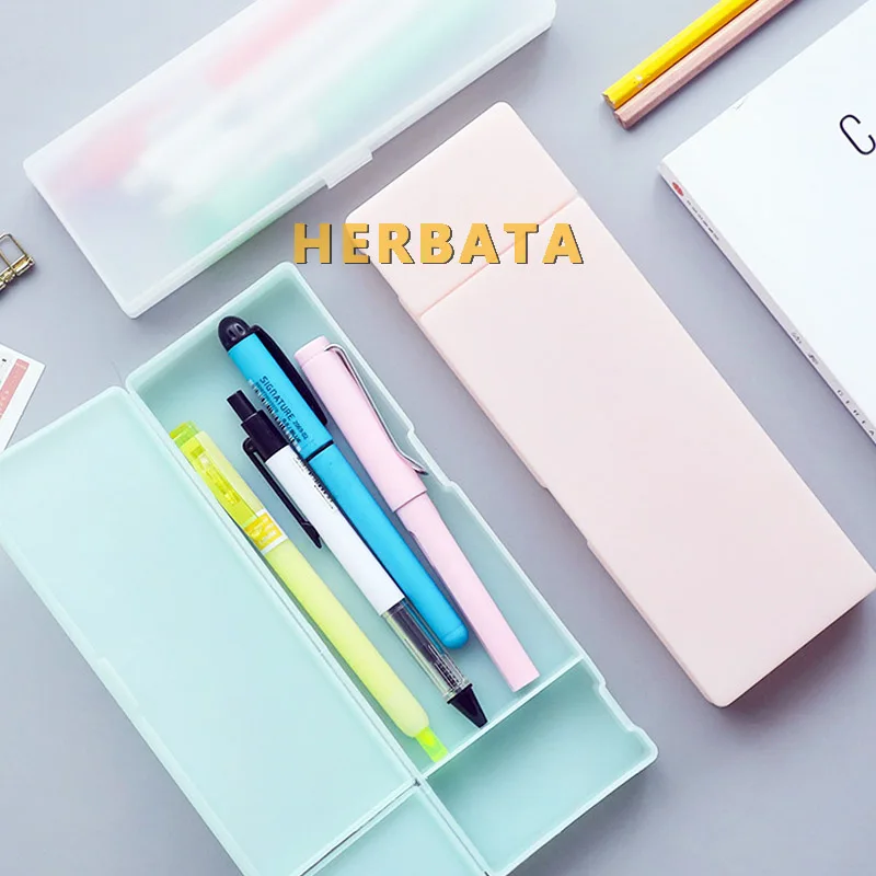 Милый прозрачный полипропиленовый пластиковый чехол карандаш Kawaii школьные