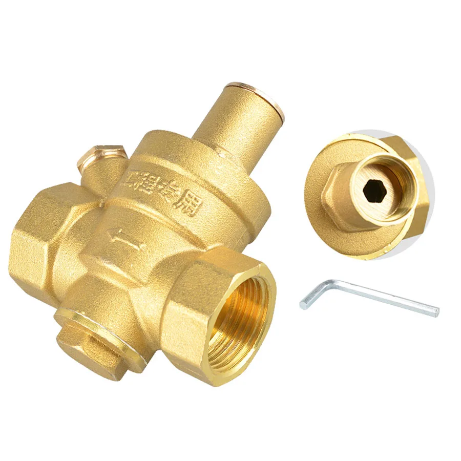 

G 1/2" 3/4" 1" 2" Brass Water Pressure Reducing Maintaining Valve DN15/DN20/DN25/DN32 Regulator Adjustable Relief Valve Gauge