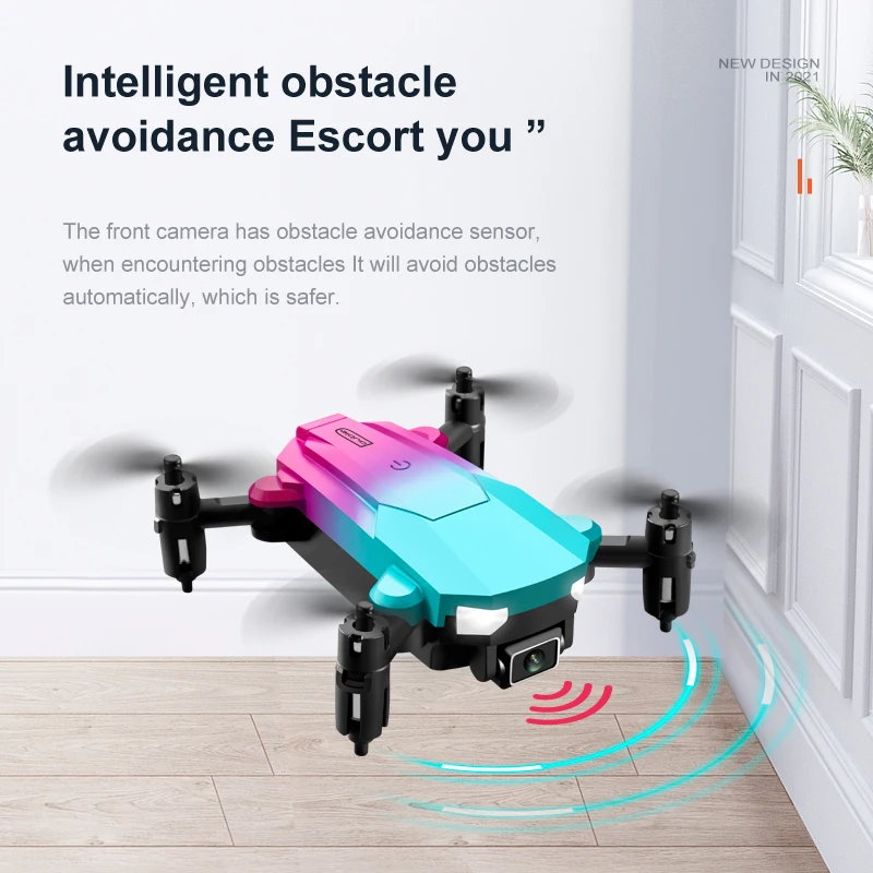 Mini Dron KK9 4K HD con c&aacute;mara Dual, cuadric&oacute;ptero plegable con mantenimiento de altitud, Wifi, FPV, funci&oacute;n de evitaci&oacute;n de obst&aacute;culos, juguete de regalo, novedad de 2021-1