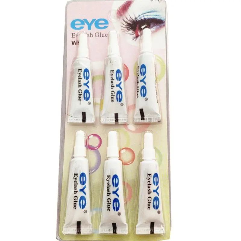 

6Pcs Practical Waterproof Eyelashes Glue False Eye Lash Extension Adhesive Paste