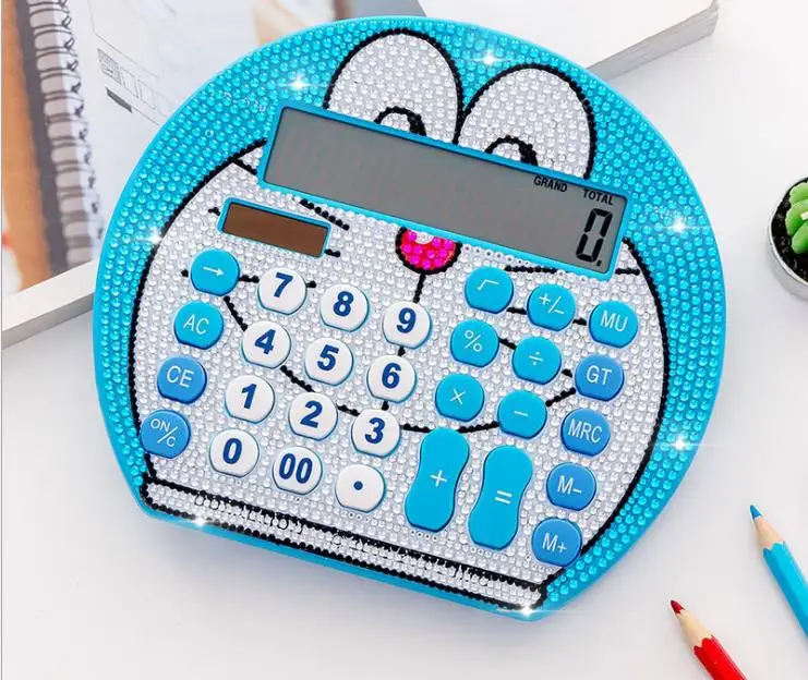12-bit diamond solar cute fashion cartoon calculator clearing with pen and notebook computing Calculadoras | Компьютеры и офис