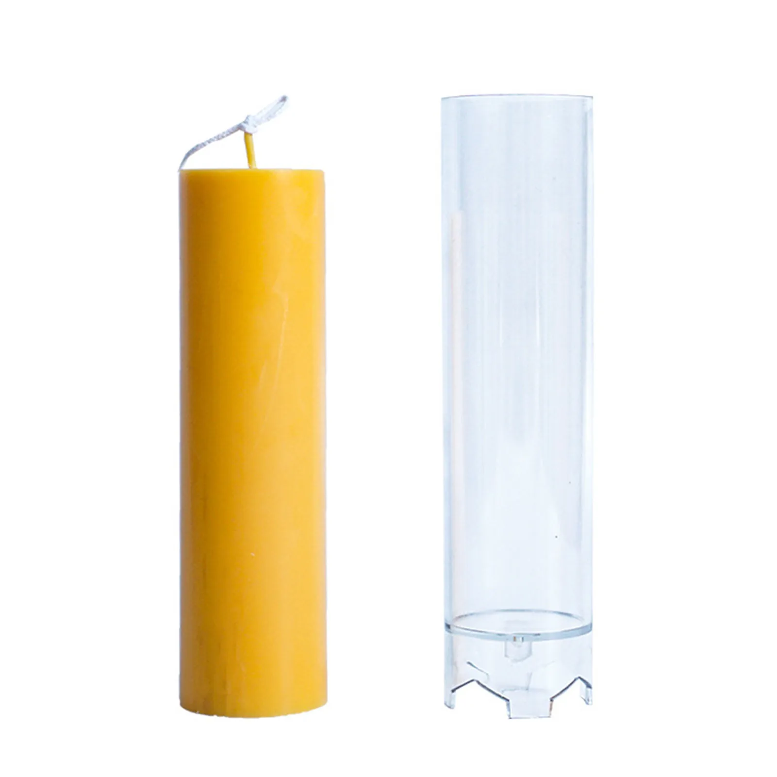 

Candle Mold Conjoined Cylindrical Durable DIY Plastic Mould Classical Striped Roman Column Design Shape Candle Silicone Mold