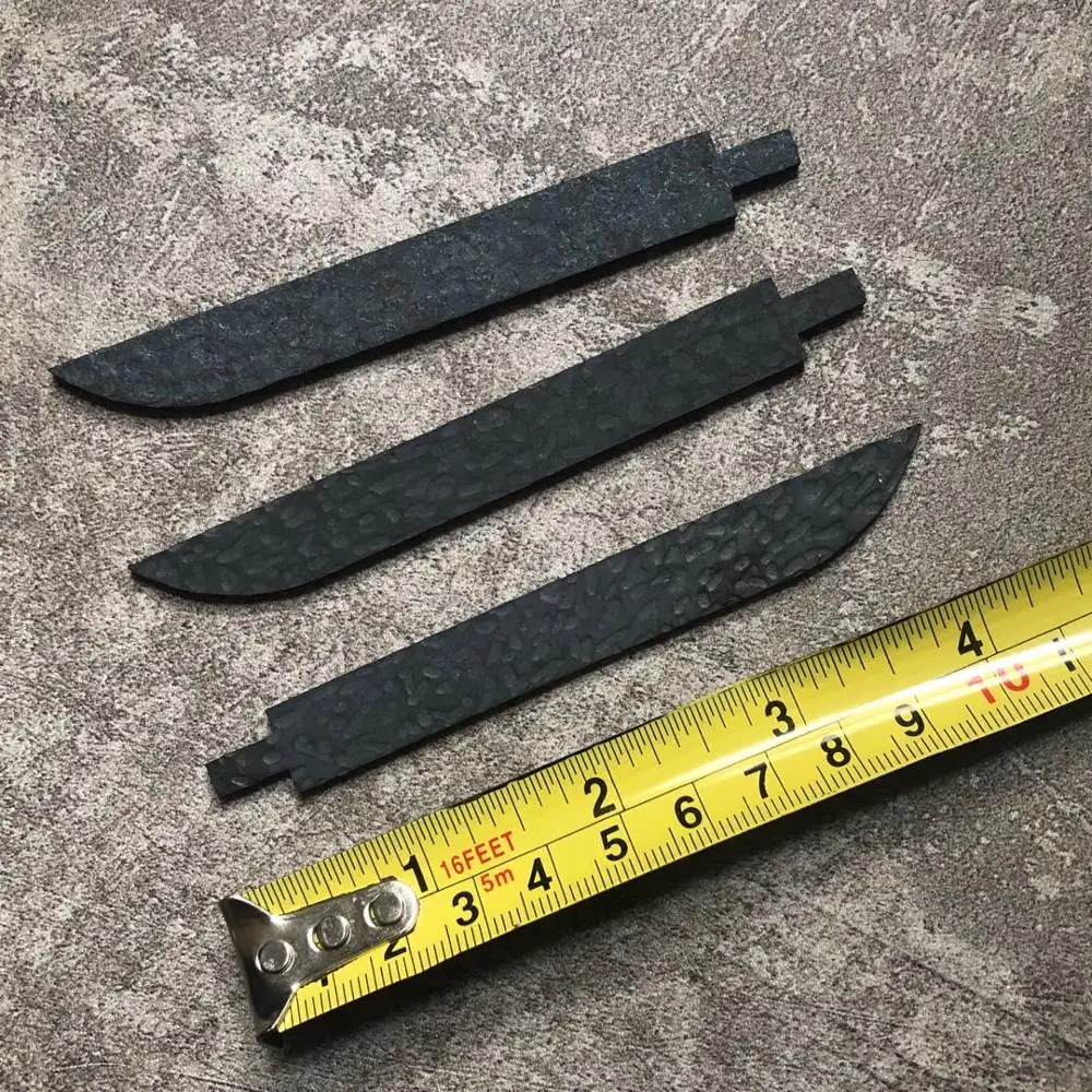 3 шт. Высокоуглеродистая сталь дамасский узор охотничьи ножи DIY лезвие заготовка