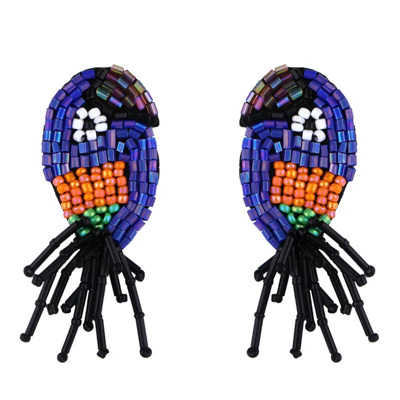 

Parrot Shape Multilayer Tassel/Resins Eearrings Bird Drop Earrings Boho Dangle Statement Earrings for Women Wedding Jewelry