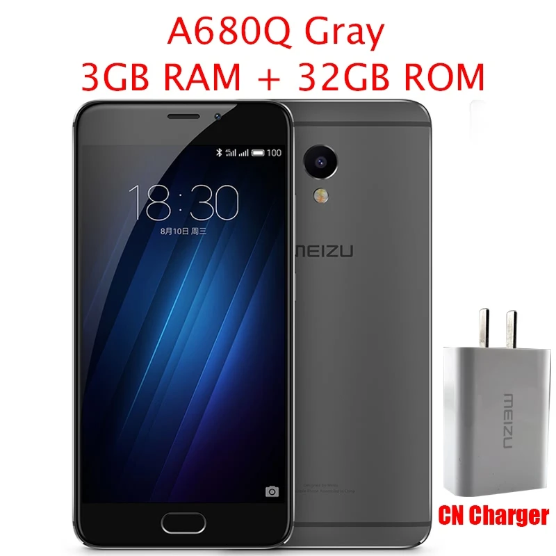 Gray 3G 32G Meizu M3E 3 GB Оперативная память 32 ГБ Встроенная память MTK Helio P10 восьмиядерный смартфон 5,5 ''2.5D Full HD 1080 P Экран 13.0MP Камера отпечатков пальцев - Цвет: Gray 3G 32G