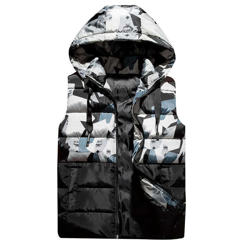

Жилет мужской зимний Камуфляжный, с капюшоном и большими карманами, размеры до 4XL