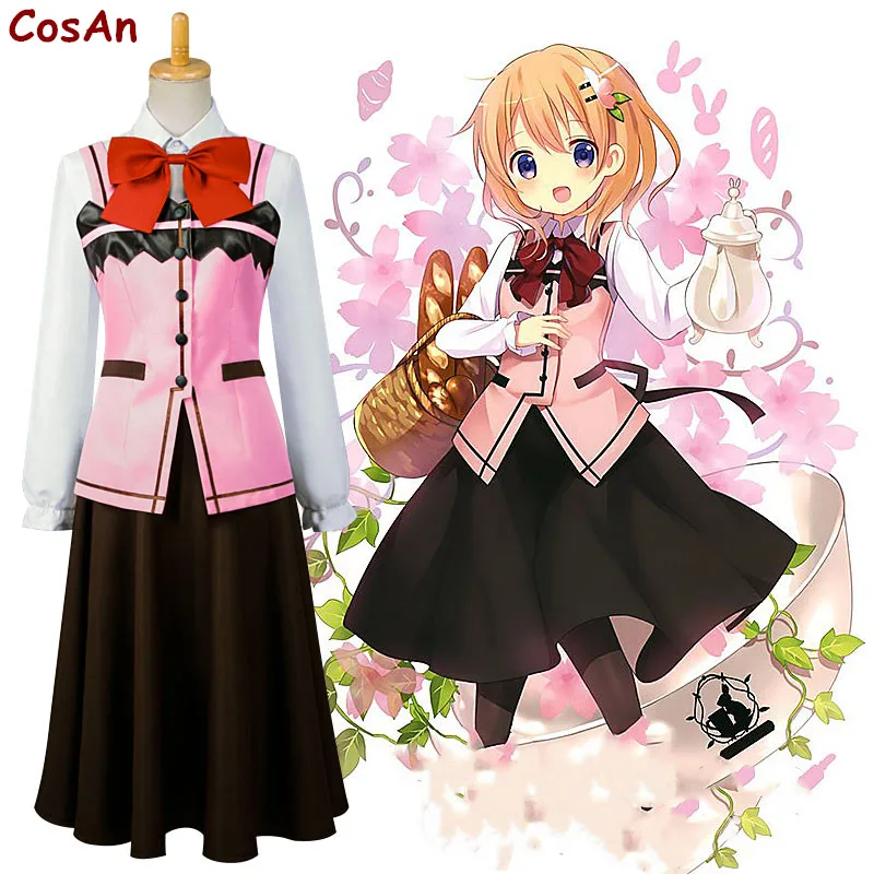 

Hot Anime Is the Order A Rabbit Hoto Kokoa Cosplay Costume Lovely School Uniform Activity Party Role Play Clothing Custom-Make