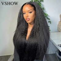 brazilian yaki human hair wig natural 4x4 lace closure remy hair pre plucked vshow 8 28 inch 180 density hair