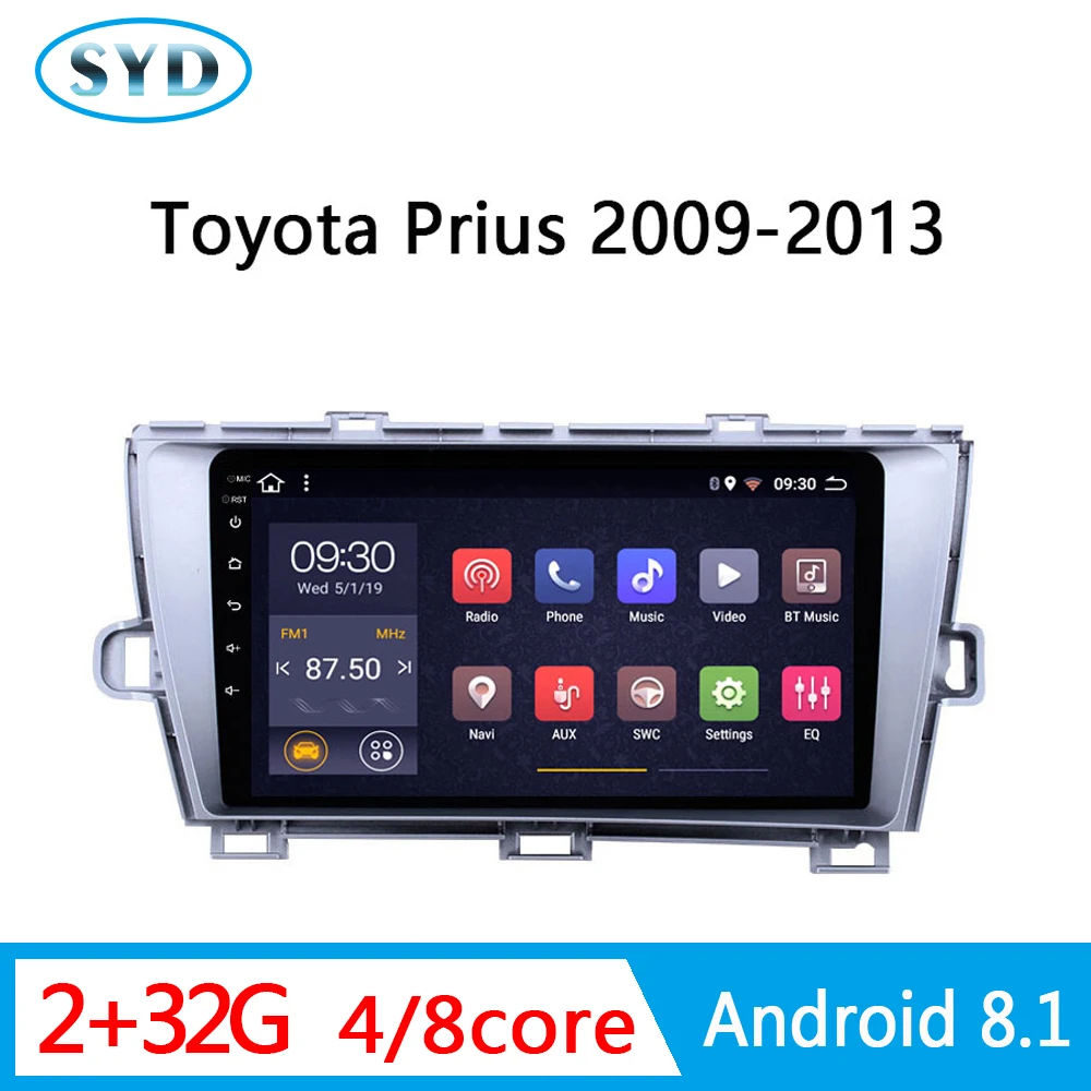 Android автомобильный мультимедиа для Toyota Prius 2009 2010 2011 2012 2013 RAM 2g ROM 32g GPS плеер 2.5D экран