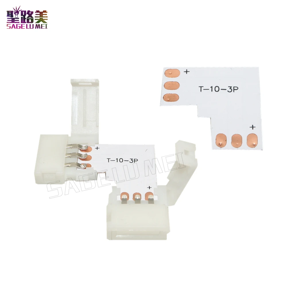 

10 set L Shape LED Connector 2 pin/3 pin/4 pin/5pin solderless For 8mm/10mm/12mm 5050/ws2811/ws2812b RGB/ RGBW LED Strip Light