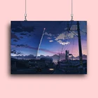 Картина на холсте с изображением заката и пейзажа, HD принты с модульными голосами дальней звезды, домашний декор, настенное искусство, аниме постер для гостиной