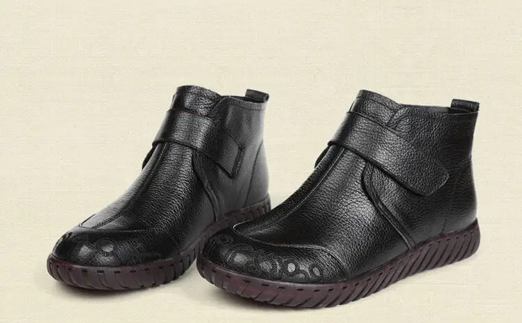 Zapatos mujer; женские зимние ботинки из натуральной кожи; женские ботильоны ручной работы на молнии в стиле ретро; сезон зима-весна; женская обувь; g934