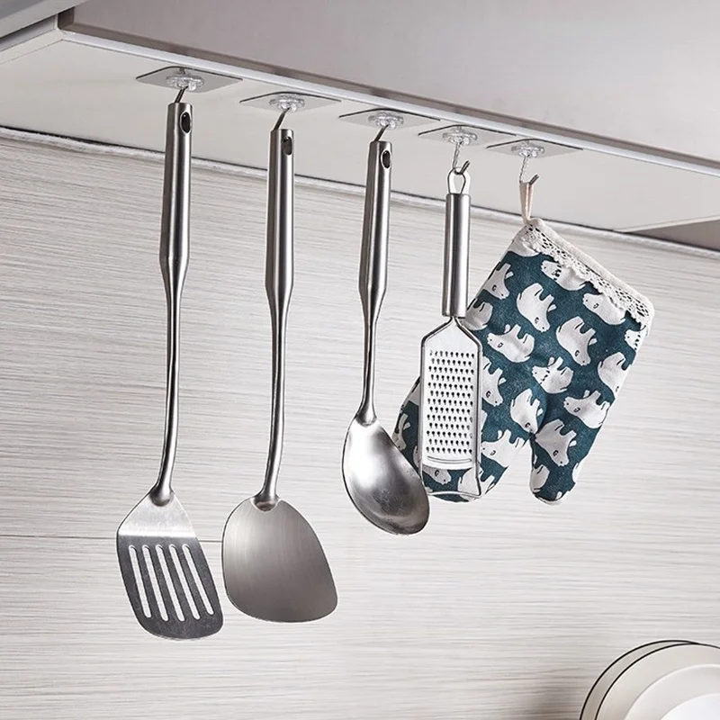 

3PCS Strong Self-adhesive Door Wall Kitchen Bedroom Bathroom Office Hook Suction Heavy Load Frame Suction Device Hooks