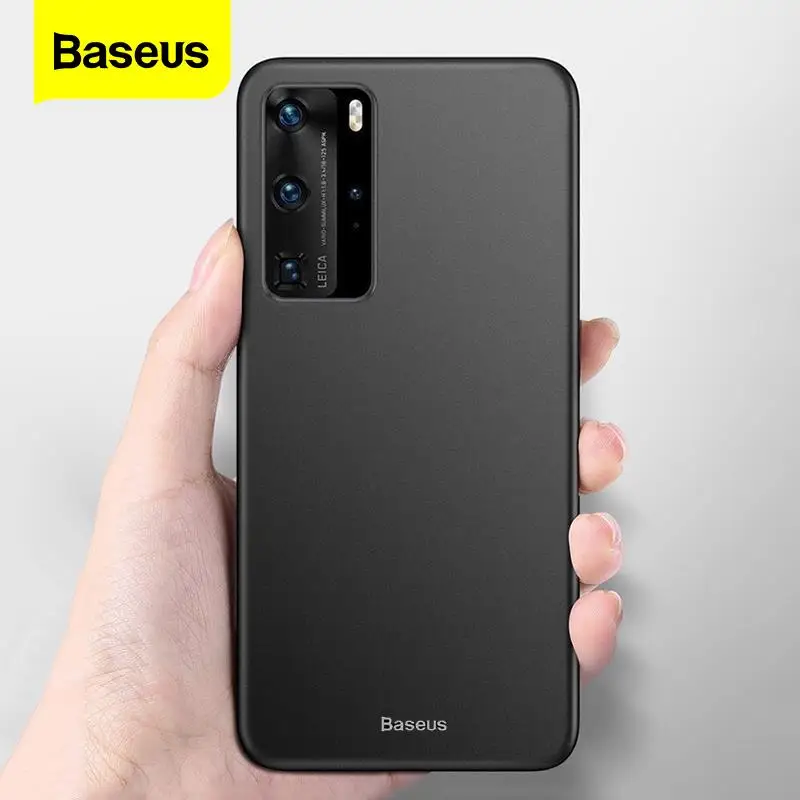 Ультратонкий чехол Baseus для телефона Huawei P40 Pro Plus Матовый Прозрачный ударопрочный