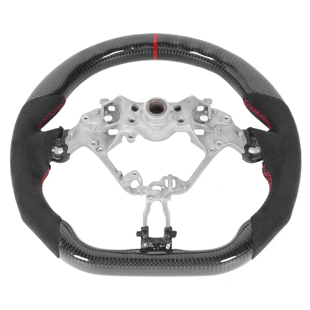 

Carbon Fiber Steering Wheel Alcantara Hand Grips With Red Stitching Fit For Toyota 86 / Subaru BRZ 2017-2020