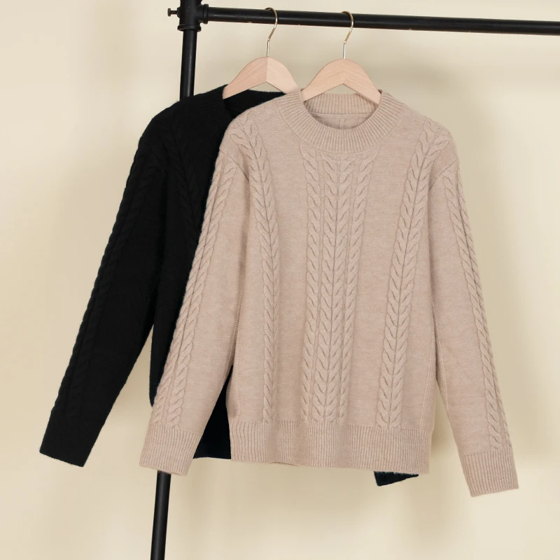 

Women's Sweater Female Style Korean Fashion Clothing 2022 Woman Jumper Basic Knitted Cropped Ladies Blouses Clothes Pullover