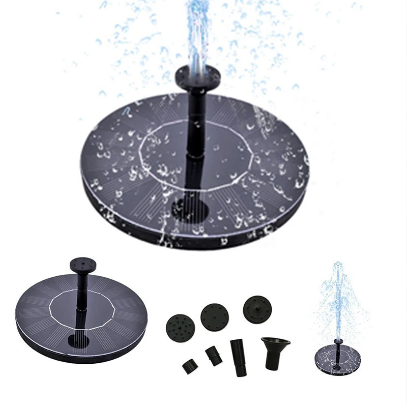 

1 PC Solar Energy Bird Bath Fountain 7 V Solar Fontein Fountain Solar Powered Fuente Floating Water Pump 3 Sprinkler Heads