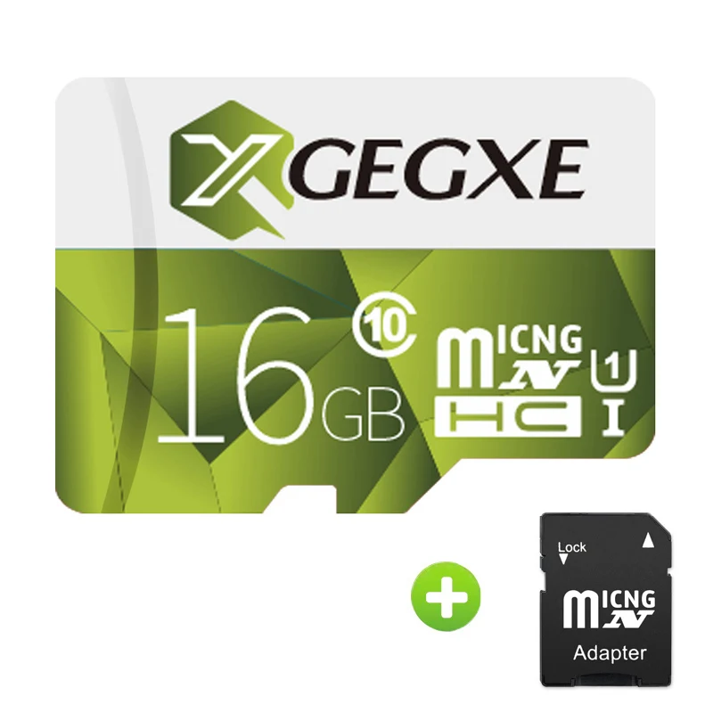 16GB-Adapter XGEGXE карты памяти MicroSD карта 32 Гб карта памяти 8 Гб оперативной памяти, 16 Гб встроенной памяти, 64 ГБ 128 ГБ 256 ГБ, Micro SD карта, C10 98 МБ/с. TF карта флэш-накопитель для смартфона - Емкость: 16GB-Adapter