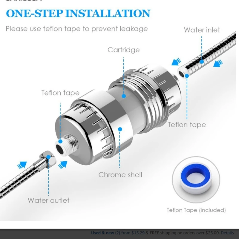 

15 Stage Universal 1/2' High Output Shower Filter Bathroom Water Purifier Filter