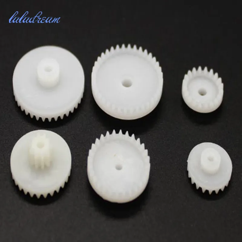 

6pcs/lot Modulus M0.5 Gear Contrate Gear Plastic Gears For DIY Toy Model Parts