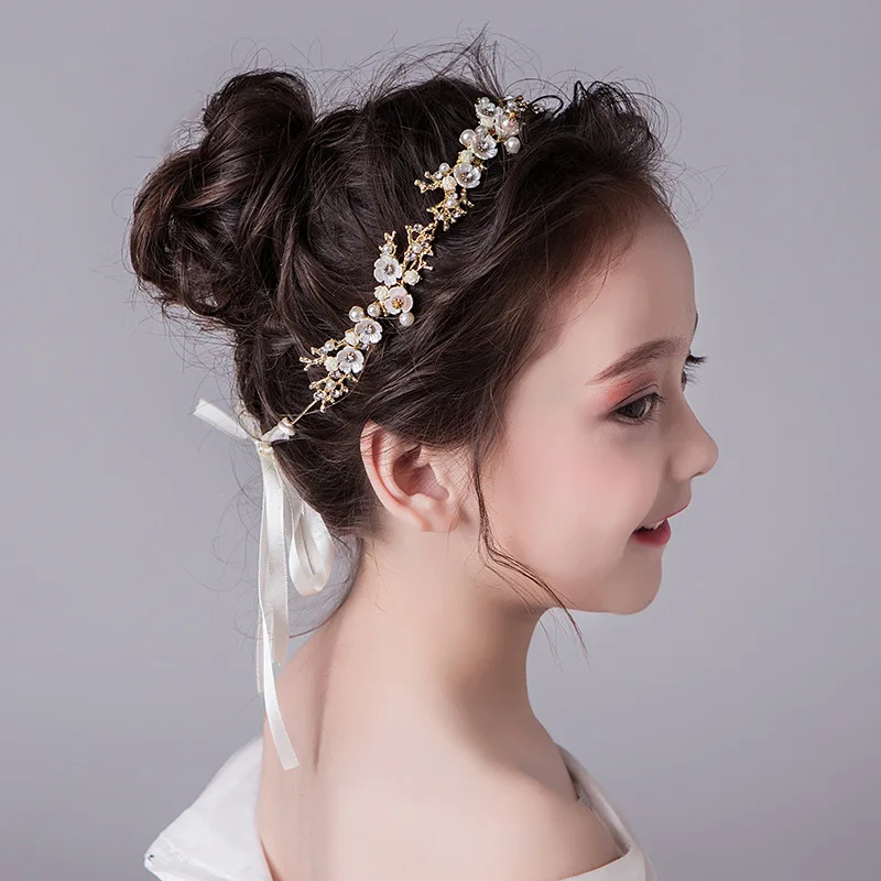 

Wedding Ornament Headwear Fashion Girls Hairbands Kids Cute Flower Headband Birthday Party Girls Hair Accessories