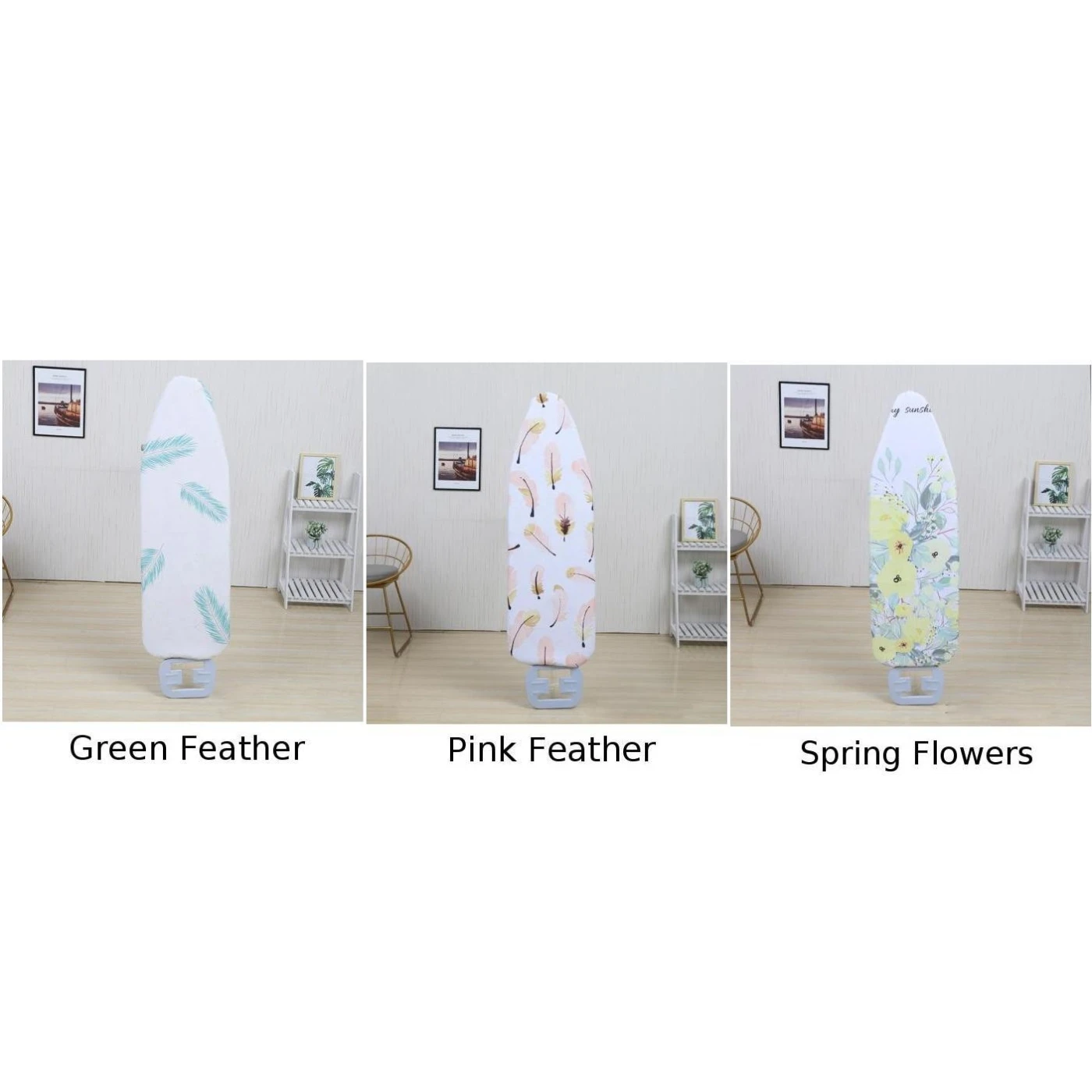 

140x50cm Printed Ironing Board Cover Heat Resistant Household Non-Slip Reusable Polyester Composite Cotton Pad For Home Cleaner