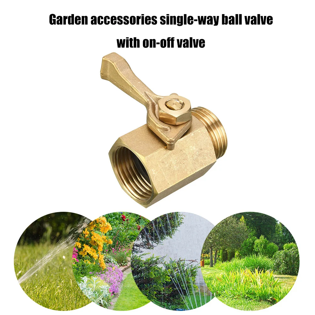 

Brass Threaded Garden Water Pipe Fittings Replacement 3/4 inch Copper Ball Valve with On-Off Handle Pipe Fittings